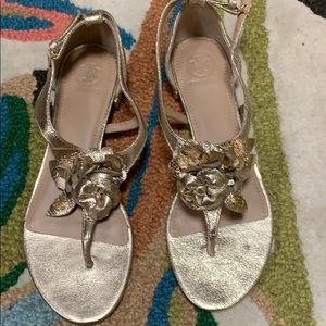 Tory Burch gold sandals 7.5